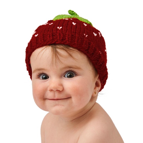 vil beslutte tempo falskhed Handmade Crochet Beanie - Ripe Red Strawberry - Tinker Tot Baby